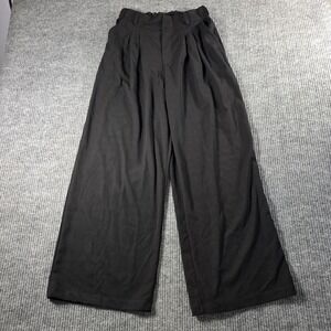 Halara Black High Waisted Wide Leg Pleated Trousers Regular Size M NWT‎ 8UXC1